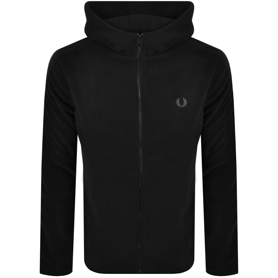 Alternative Image for ProductFred Perry Full Zip Hooded Polar Fleece Black1