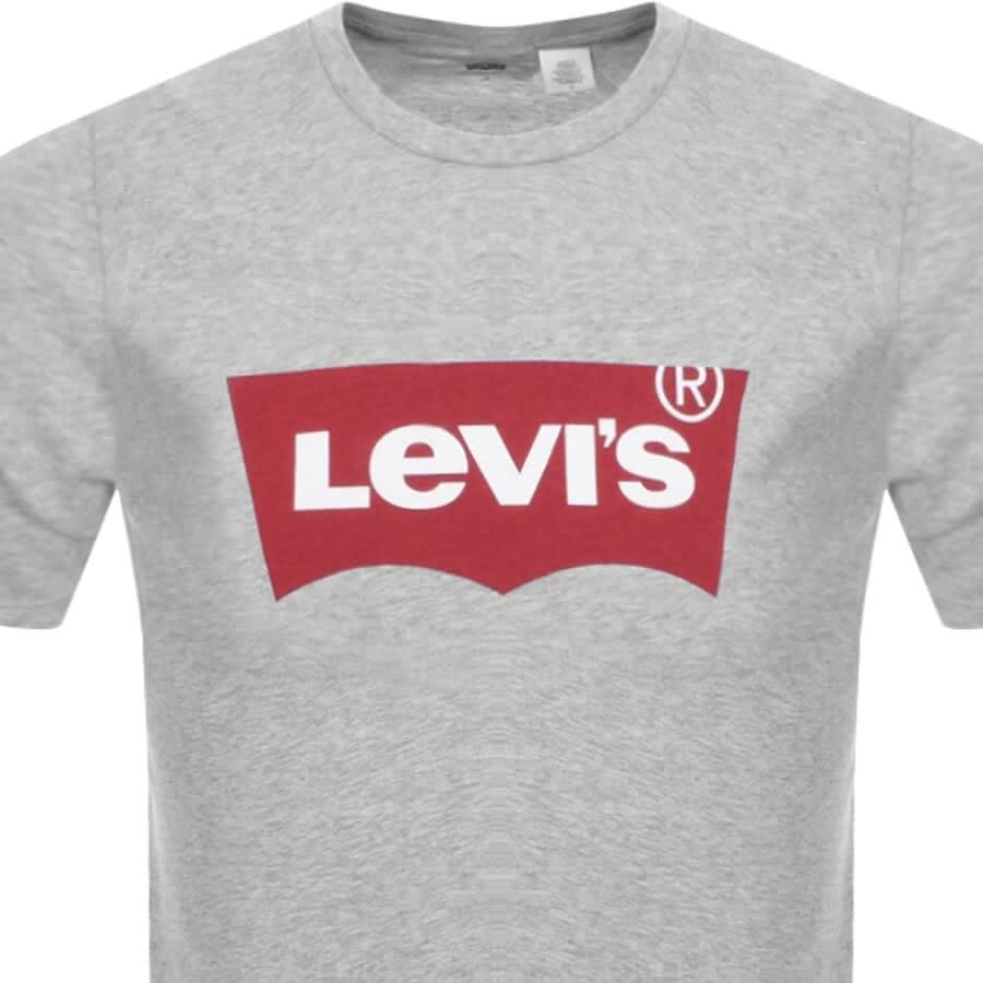 Levis Logo Crew Neck T Shirt Grey Mainline Menswear
