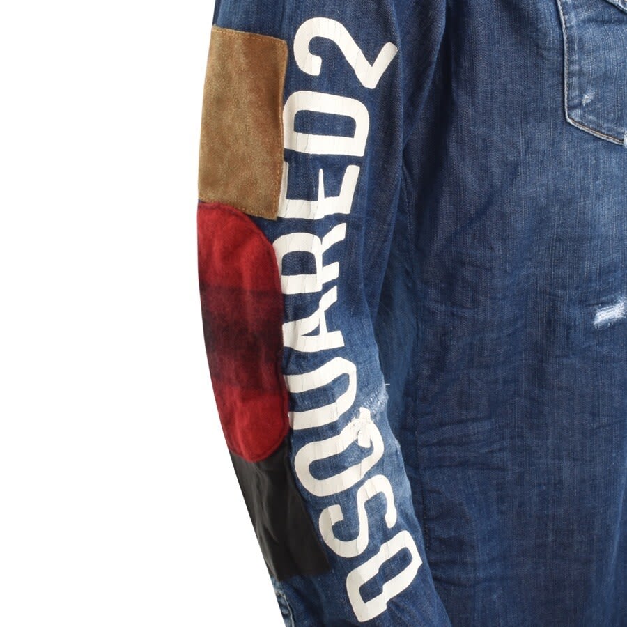Alternative Image for ProductDSQUARED2 Patch Dan Denim Shirt Blue3