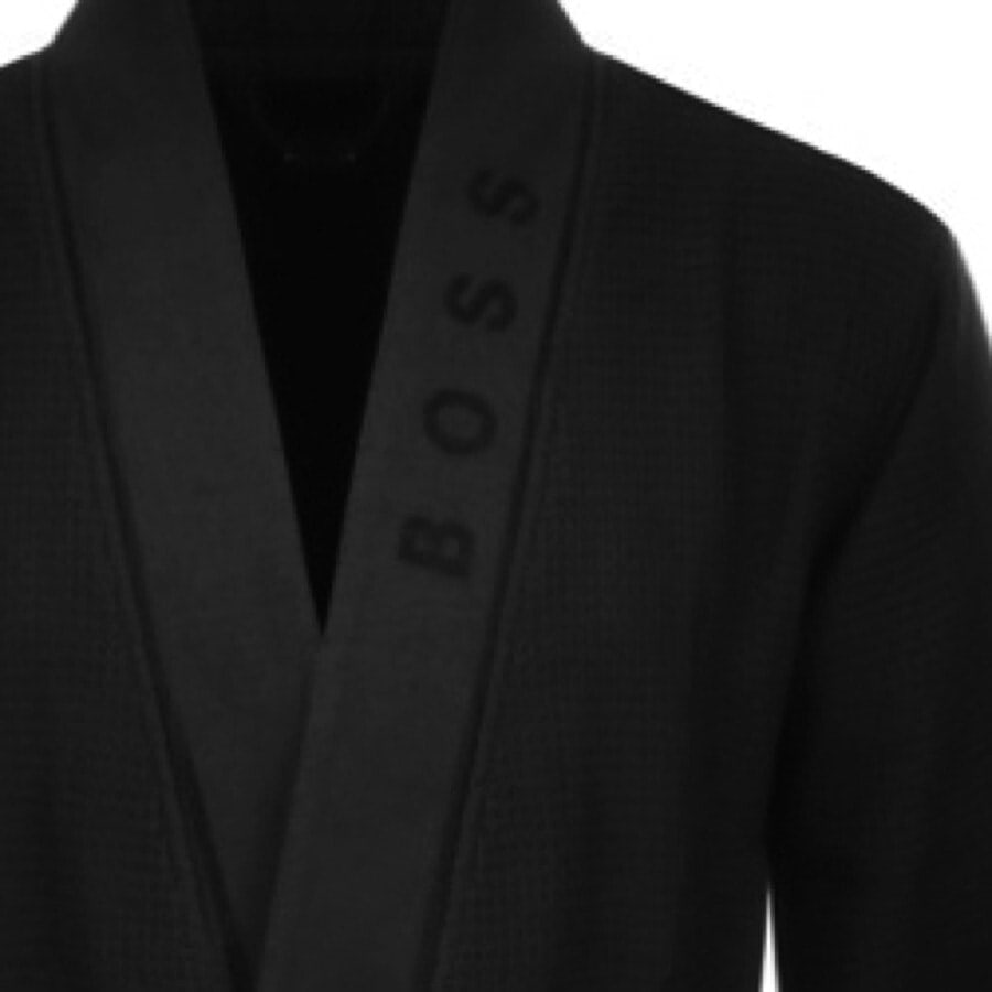 Alternative Image for ProductBOSS Waffle Kimono Bath Robe Black3
