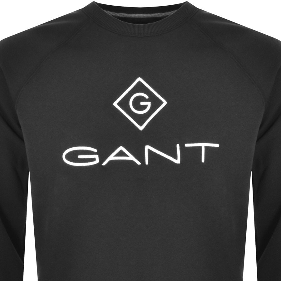 Alternative Image for ProductGant Logo Crew Neck Logo Sweatshirt Black2