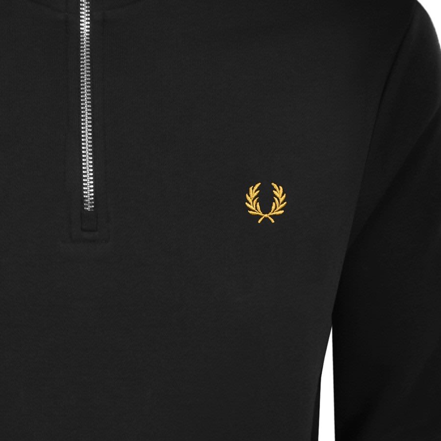 Alternative Image for ProductFred Perry Half Zip Sweatshirt Black3