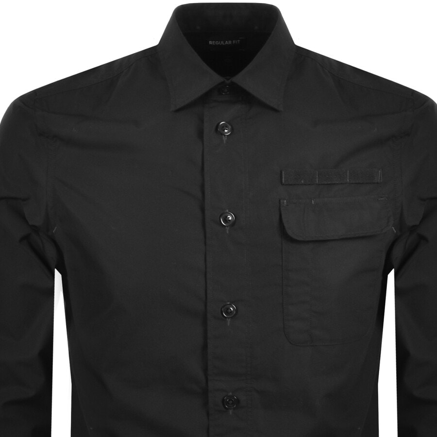 Alternative Image for ProductG Star Raw Pen Pocket Long Sleeve Shirt Black2