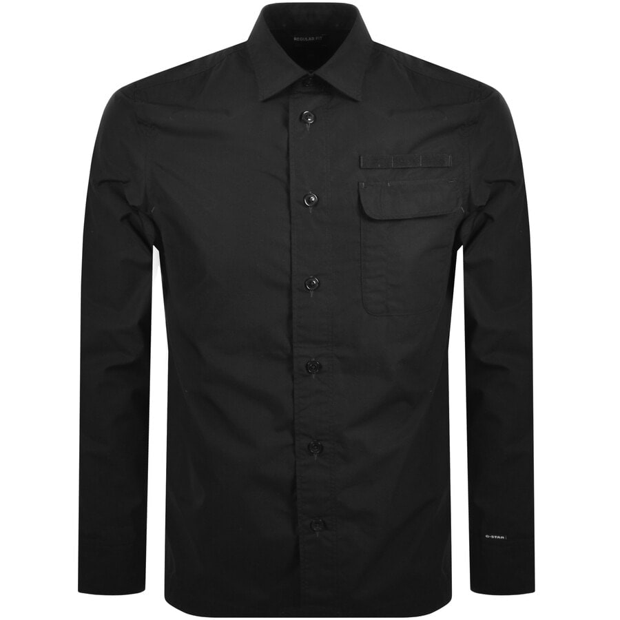 Alternative Image for ProductG Star Raw Pen Pocket Long Sleeve Shirt Black1