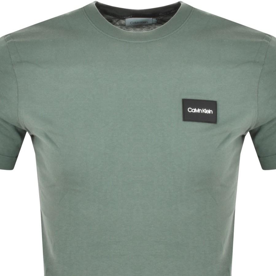 Alternative Image for ProductCalvin Klein Turn Up Logo T Shirt Green2