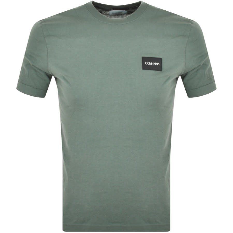 Alternative Image for ProductCalvin Klein Turn Up Logo T Shirt Green1