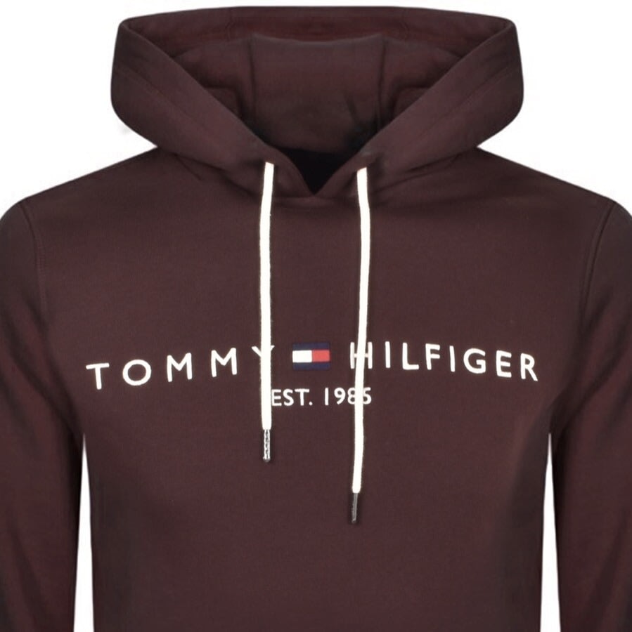 Alternative Image for ProductTommy Hilfiger Logo Hoodie Burgundy2