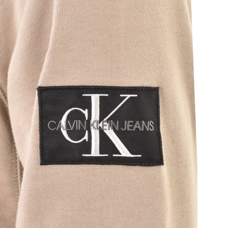 Calvin Klein Jeans Logo Hoodie Brown | Mainline Menswear United States