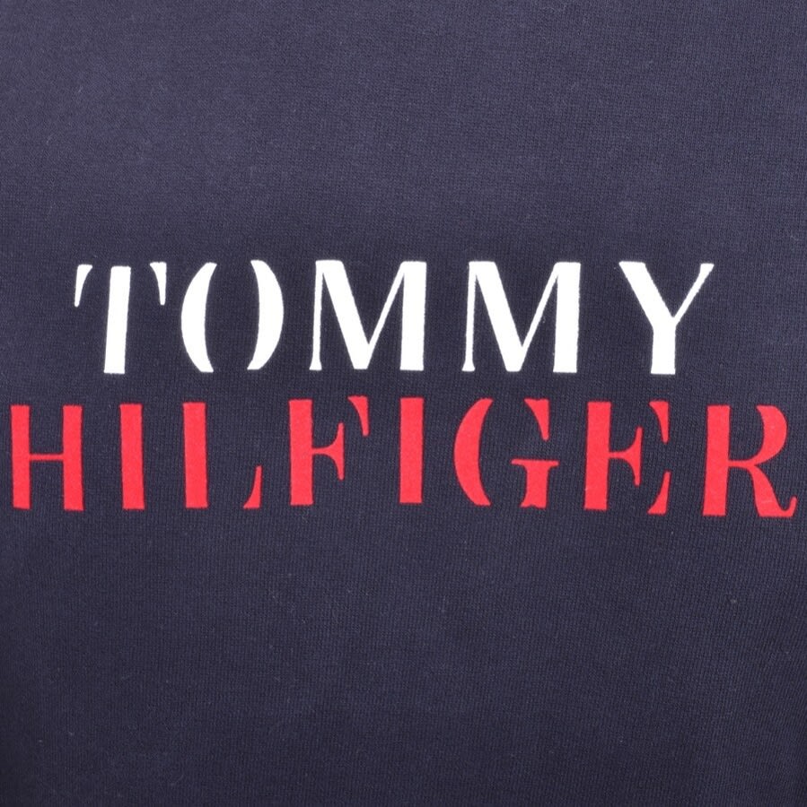 Alternative Image for ProductTommy Hilfiger Logo Crew Neck Sweatshirt Navy3