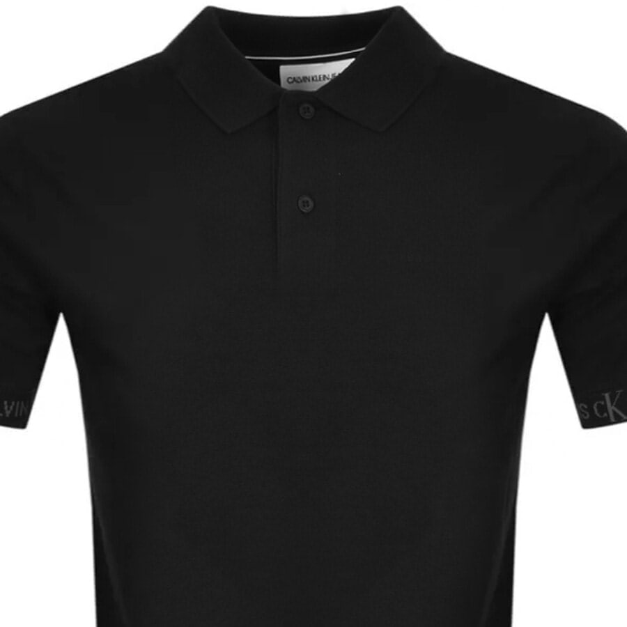 Alternative Image for ProductCalvin Klein Jeans Short Sleeved Polo T Shirt Blac2
