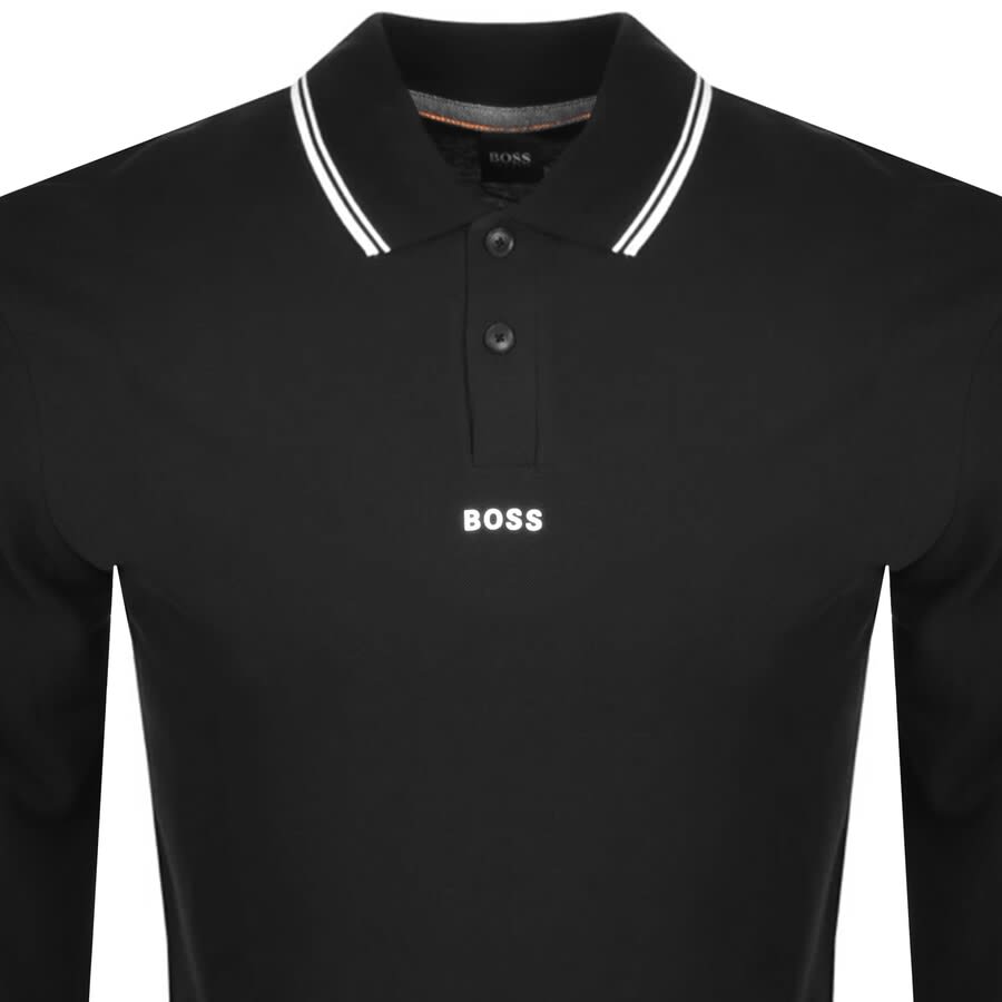 Alternative Image for ProductBOSS PChup Long Sleeve Polo T Shirt Black2