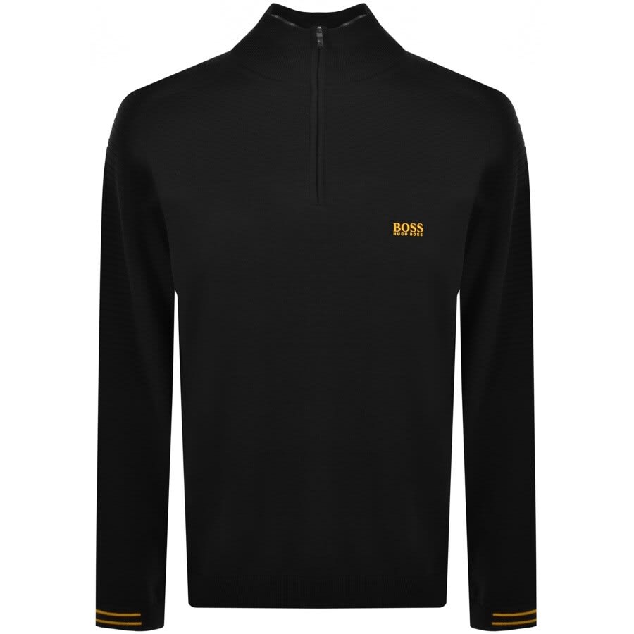 Alternative Image for ProductBOSS Zenard Half Zip Knitted Jumper Black1