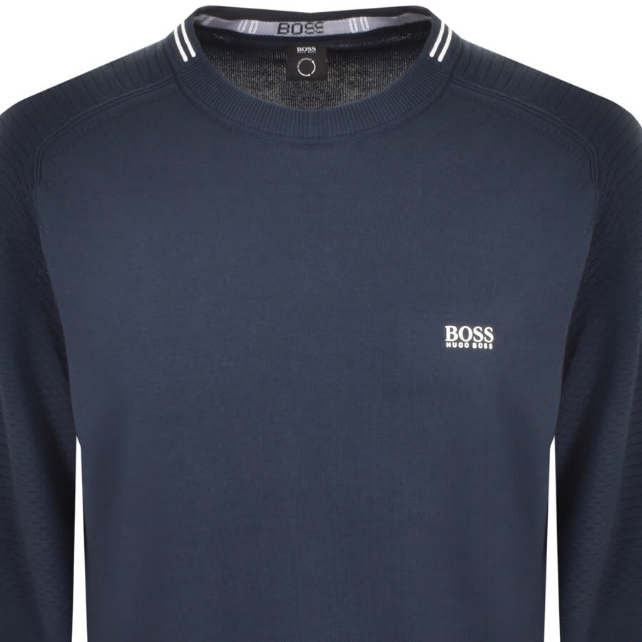 Alternative Image for ProductBOSS Ronard Knitted Jumper Navy2