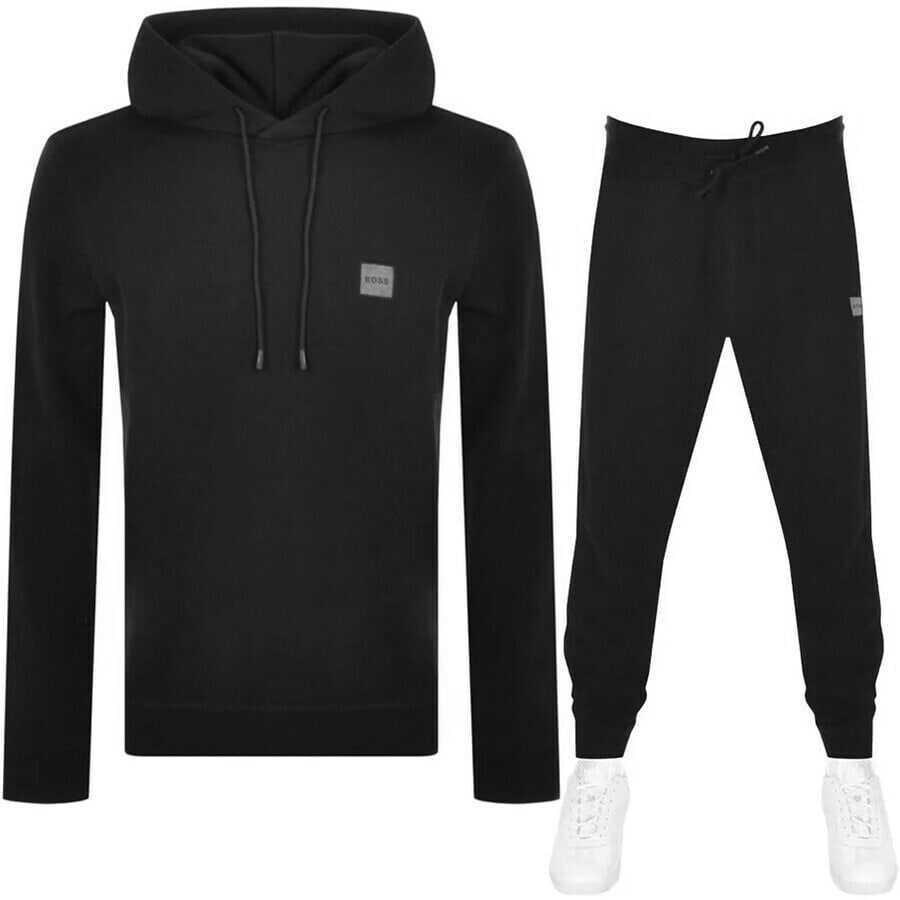 Alternative Image for ProductBOSS Wetalk Sestart Hooded Tracksuit Black1
