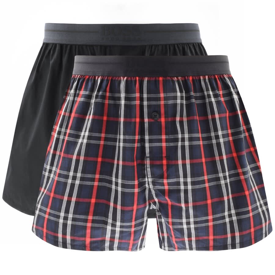 Alternative Image for ProductBOSS Underwear Two Pack Boxer Shorts Black1