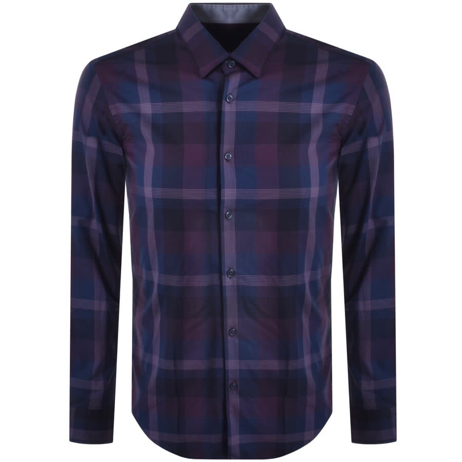 Alternative Image for ProductBOSS Ronni Slim Fit Long Sleeve Shirt Purple1