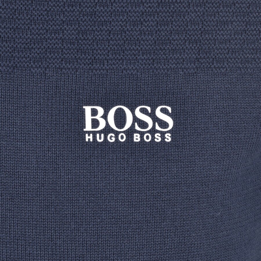 Alternative Image for ProductBOSS Zenard Half Zip Knitted Jumper Navy3