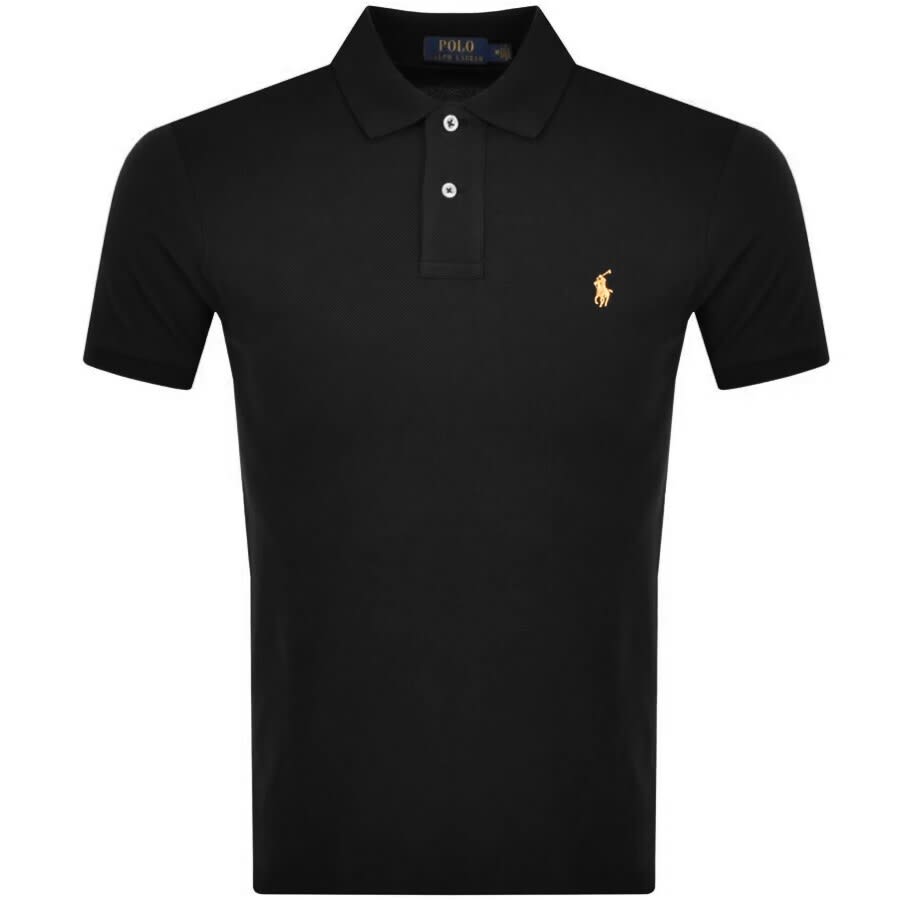 Alternative Image for ProductRalph Lauren Custom Slim Fit Polo T Shirt Black1