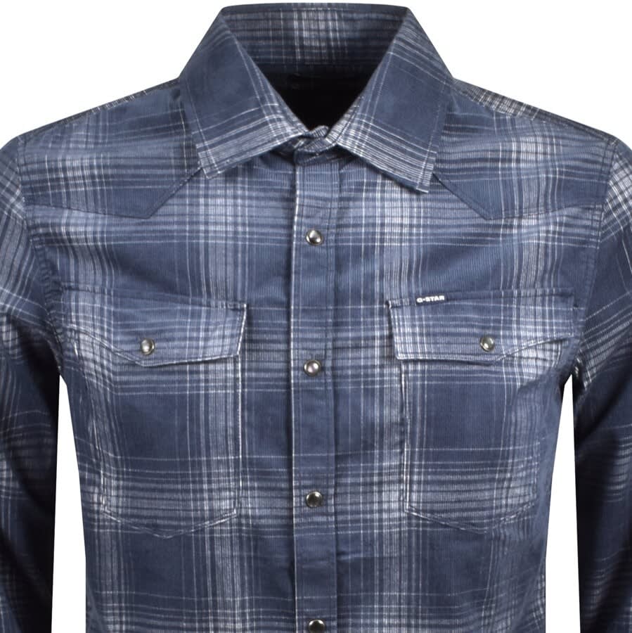 Alternative Image for ProductG Star Raw 3301 Corduroy Long Sleeved Shirt Navy2