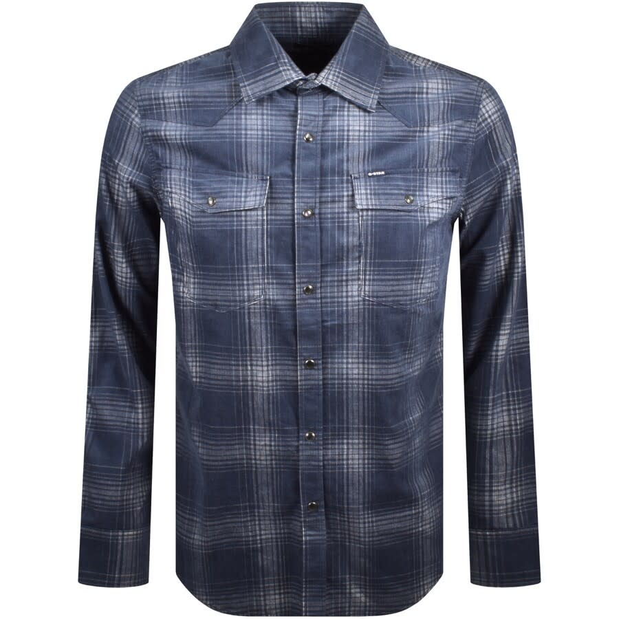 Alternative Image for ProductG Star Raw 3301 Corduroy Long Sleeved Shirt Navy1