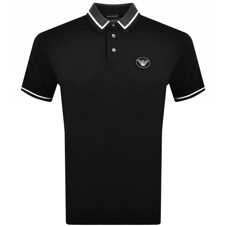Alternative Image for ProductEmporio Armani Short Sleeved Polo T Shirt Black1