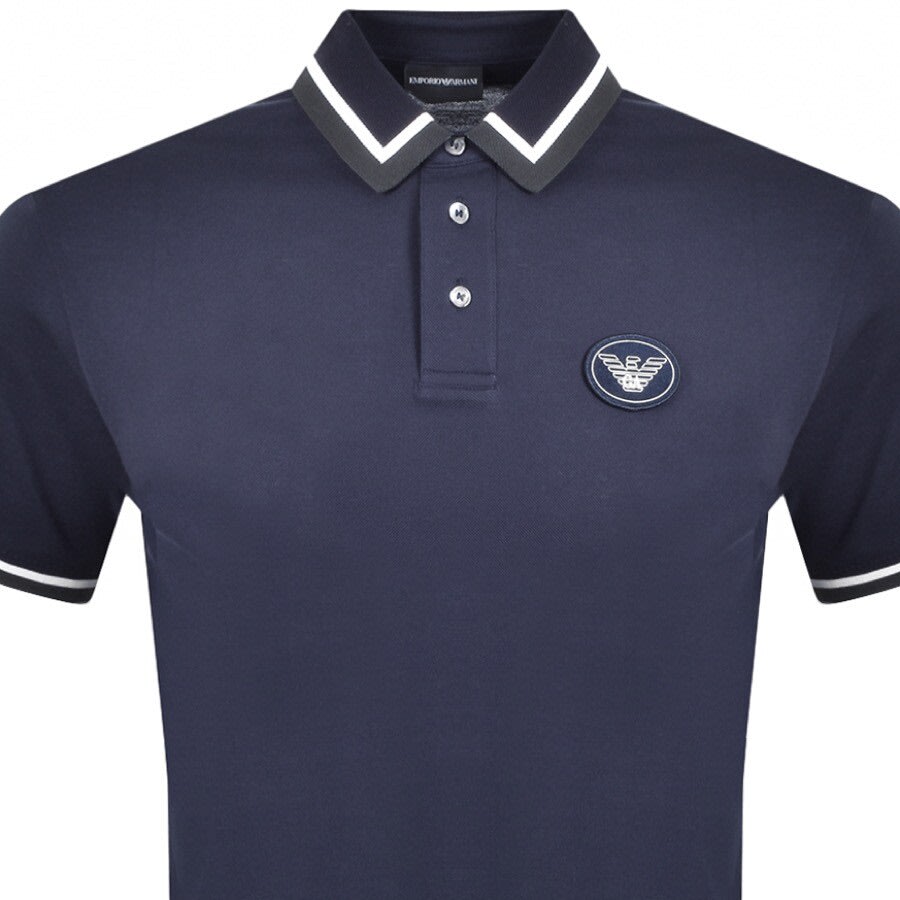Alternative Image for ProductEmporio Armani Short Sleeved Polo T Shirt Navy2