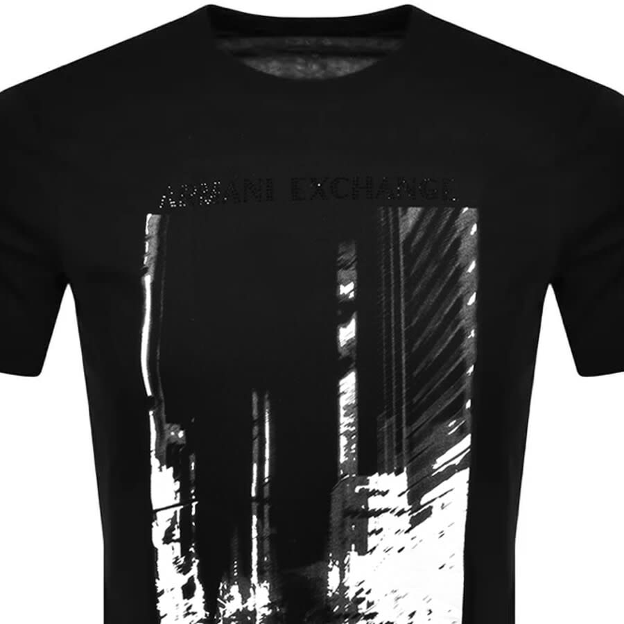 Alternative Image for ProductArmani Exchange Crew Neck Logo T Shirt Black2