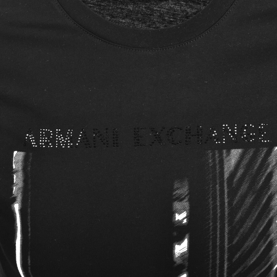 Alternative Image for ProductArmani Exchange Crew Neck Logo T Shirt Black3
