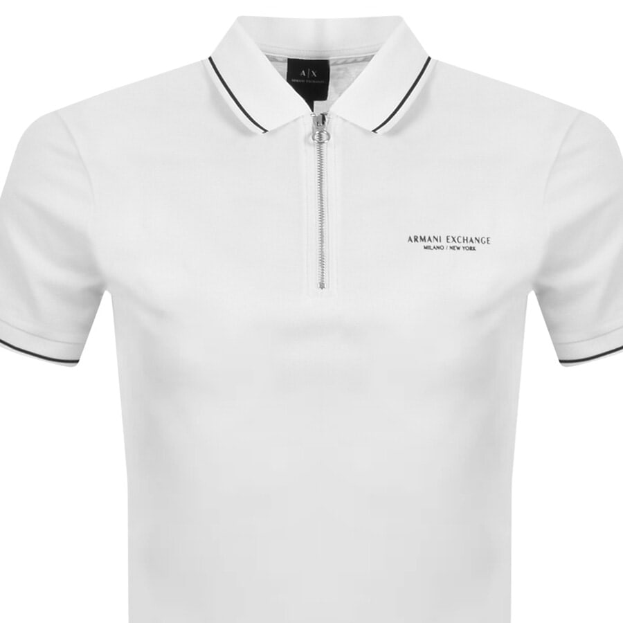 Alternative Image for ProductArmani Exchange Short Sleeve Polo T Shirt White2