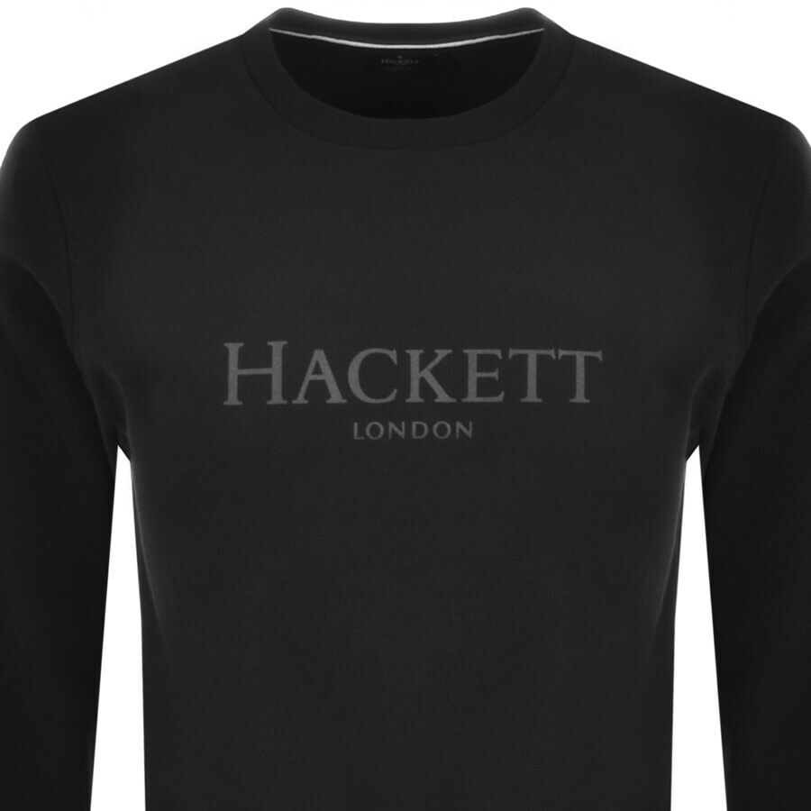 Alternative Image for ProductHackett London Logo Sweatshirt Black2