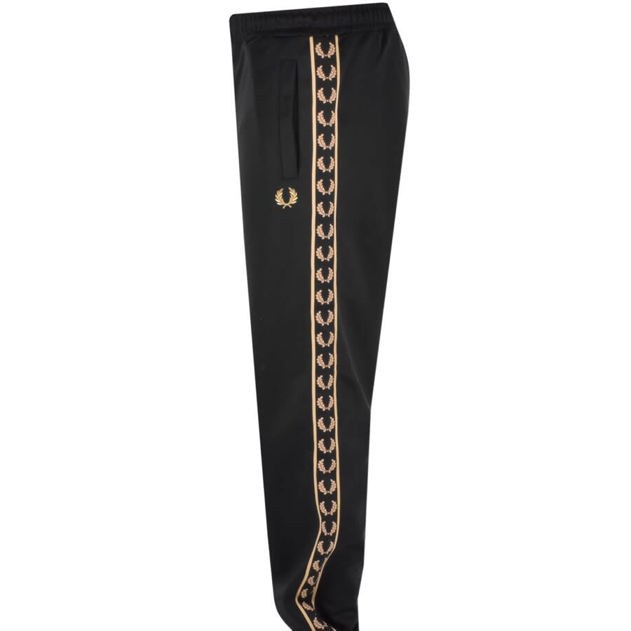 Alternative Image for ProductFred Perry Gold Taped Jogging Bottoms In Black3