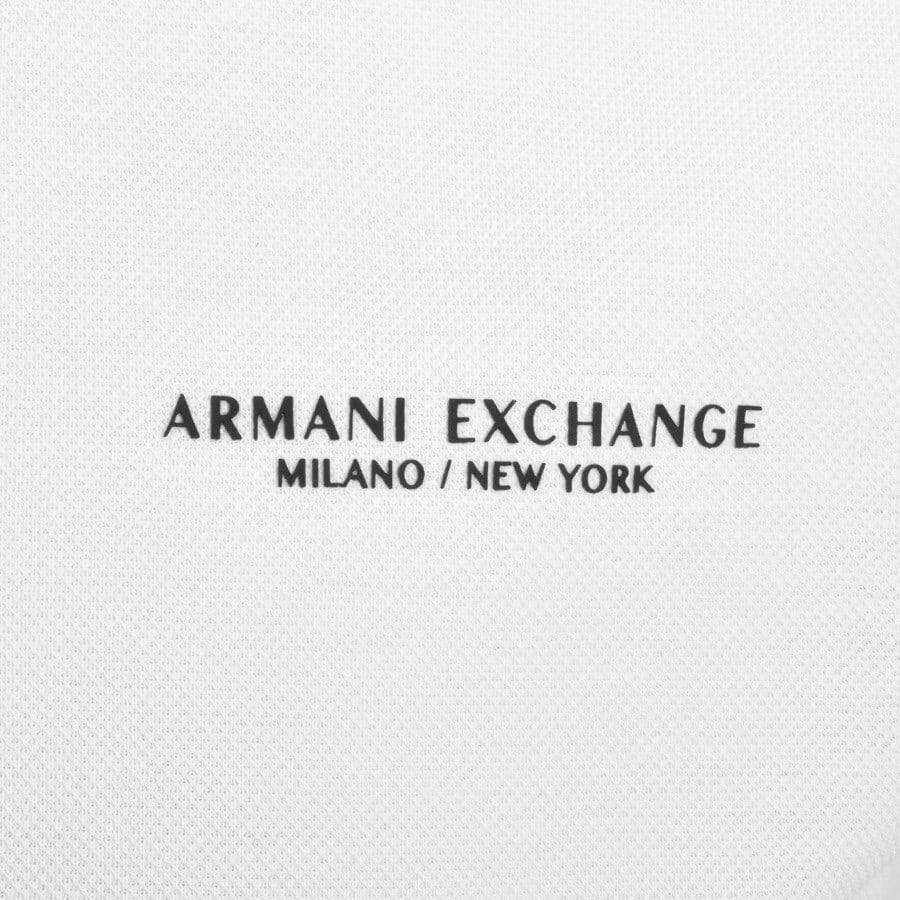 Alternative Image for ProductArmani Exchange Long Sleeve Polo T Shirt White3