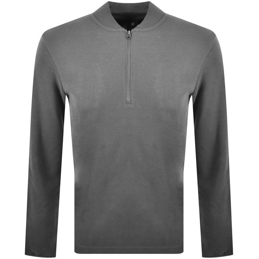 Alternative Image for ProductG Star Raw Half Zip Tweeter Knit Jumper Grey1