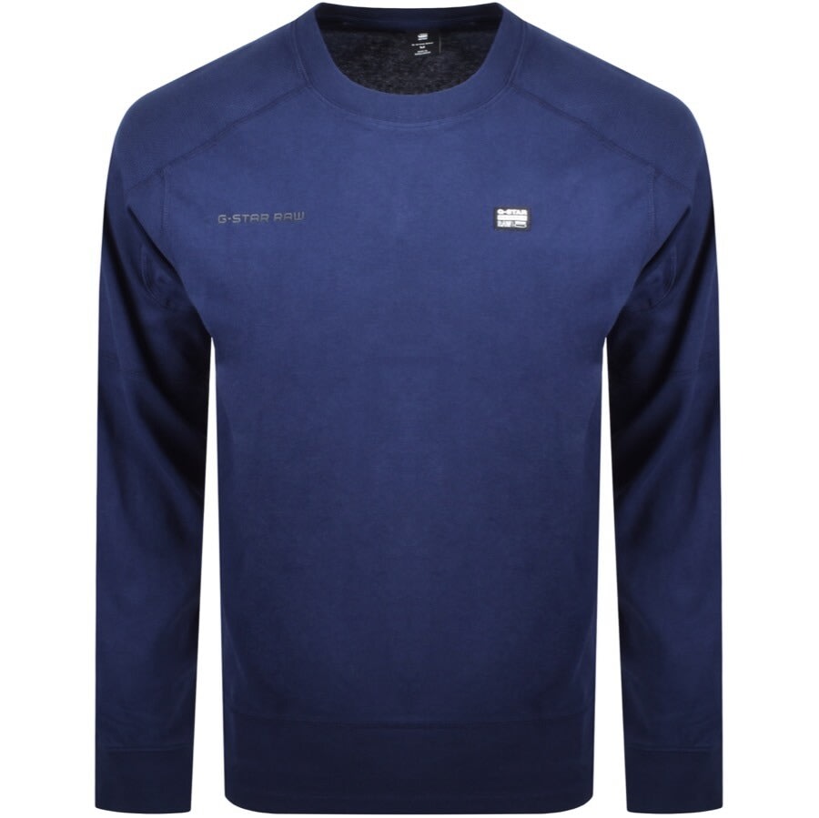 Alternative Image for ProductG Star Raw Moto Mesh Long Sleeve T Shirt Navy1