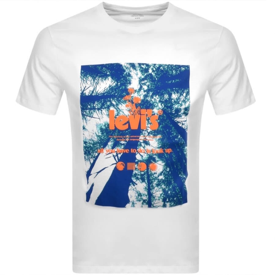 Alternative Image for ProductLevis Crew Neck Poster Logo T Shirt White1
