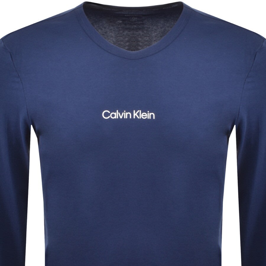 Alternative Image for ProductCalvin Klein Long Sleeve Logo T Shirt Navy2