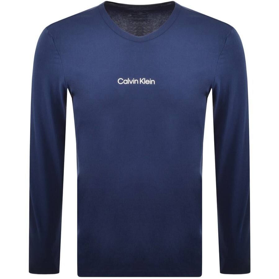 Alternative Image for ProductCalvin Klein Long Sleeve Logo T Shirt Navy1