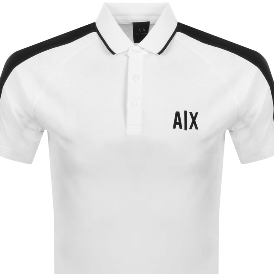 Alternative Image for ProductArmani Exchange Logo Polo T Shirt White2