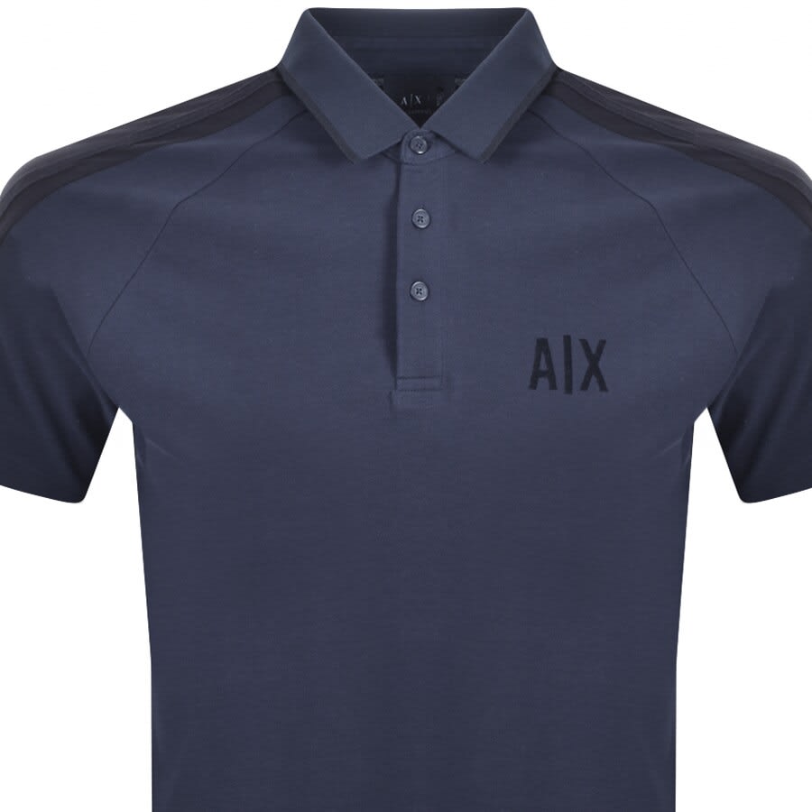 Alternative Image for ProductArmani Exchange Logo Polo T Shirt Navy2
