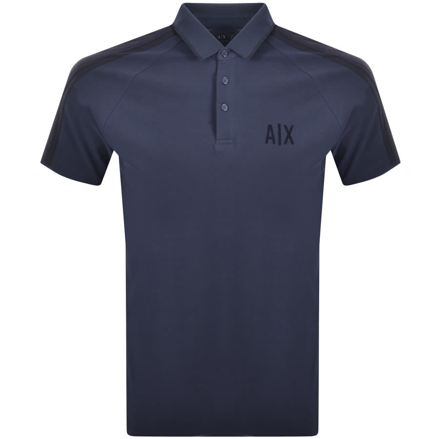 Alternative Image for ProductArmani Exchange Logo Polo T Shirt Navy1