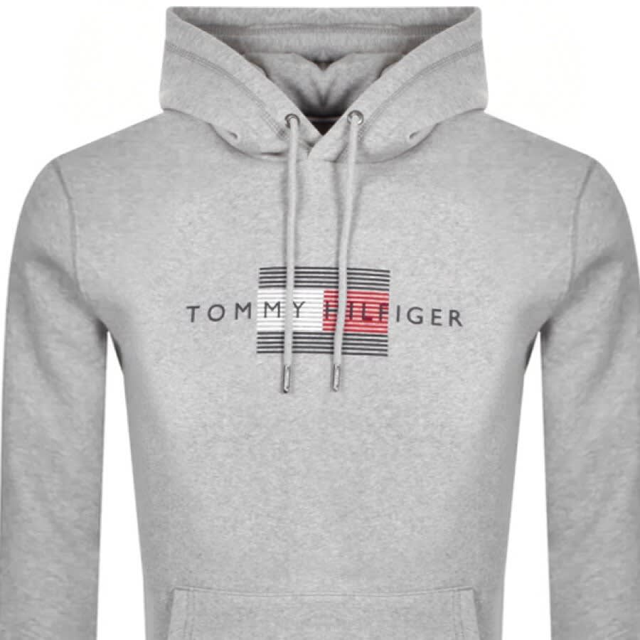 Alternative Image for ProductTommy Hilfiger Lines Logo Hoodie Grey2