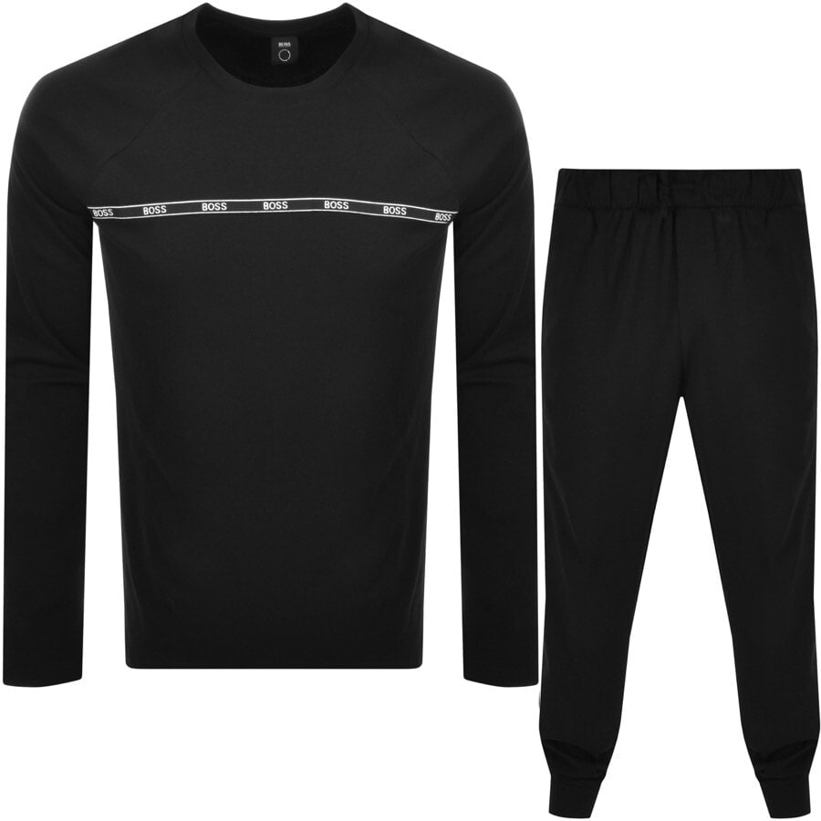 Alternative Image for ProductBOSS Unwrapped Long Sleeve Lounge Set Black1