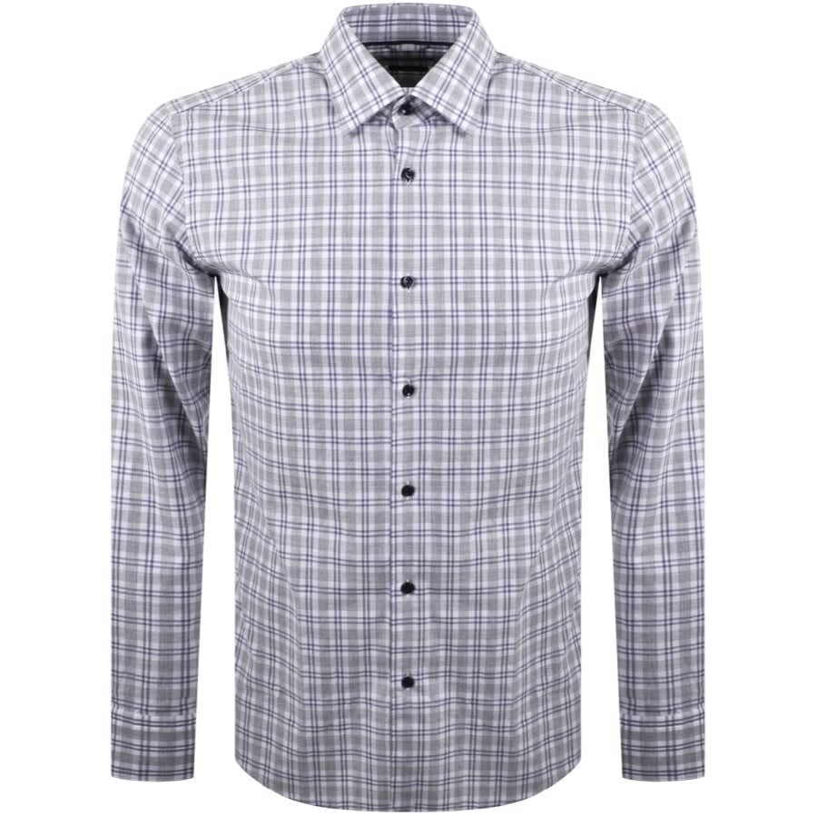 Alternative Image for ProductBOSS Nolan Long Sleeved Shirt Grey1