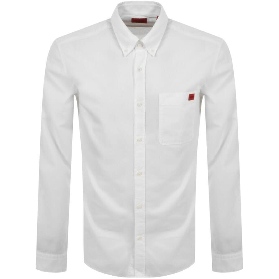 Alternative Image for ProductHUGO Long Sleeved Evito Shirt White1
