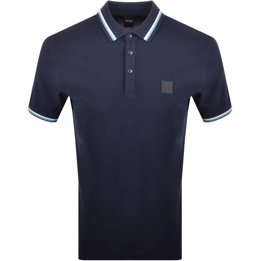 Alternative Image for ProductBOSS Printcat 1 Short Sleeve Polo T Shirt Navy1