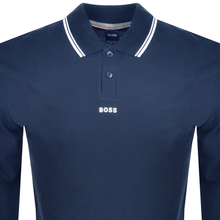 Alternative Image for ProductBOSS PChup Long Sleeve Polo T Shirt Navy2
