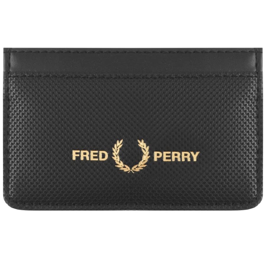 Alternative Image for ProductFred Perry Leather Textured Card Holder Black1