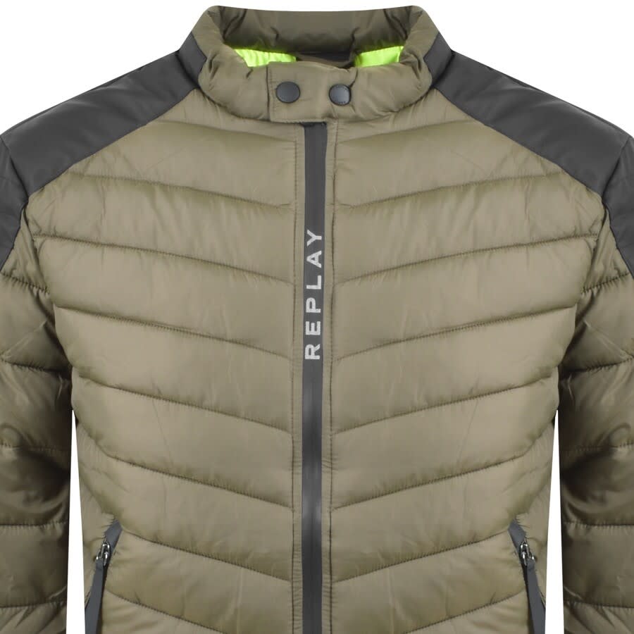 Alternative Image for ProductReplay Padded Jacket Green2
