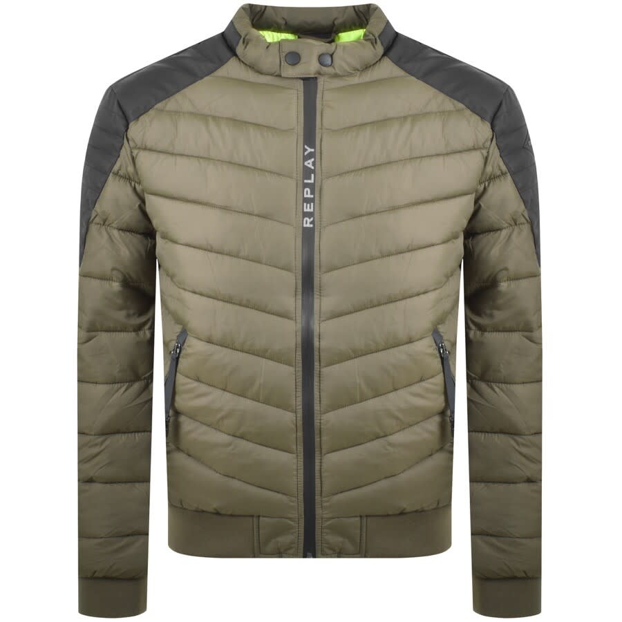 Alternative Image for ProductReplay Padded Jacket Green1