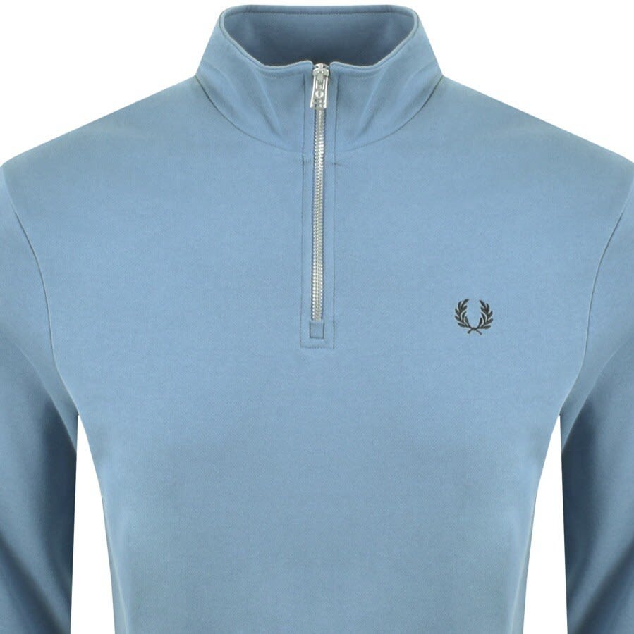Alternative Image for ProductFred Perry Half Zip Sweatshirt Blue2